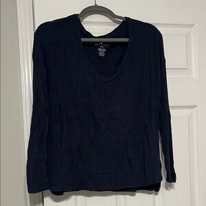 American Eagle Outfitters Navy Long Sleeve Top